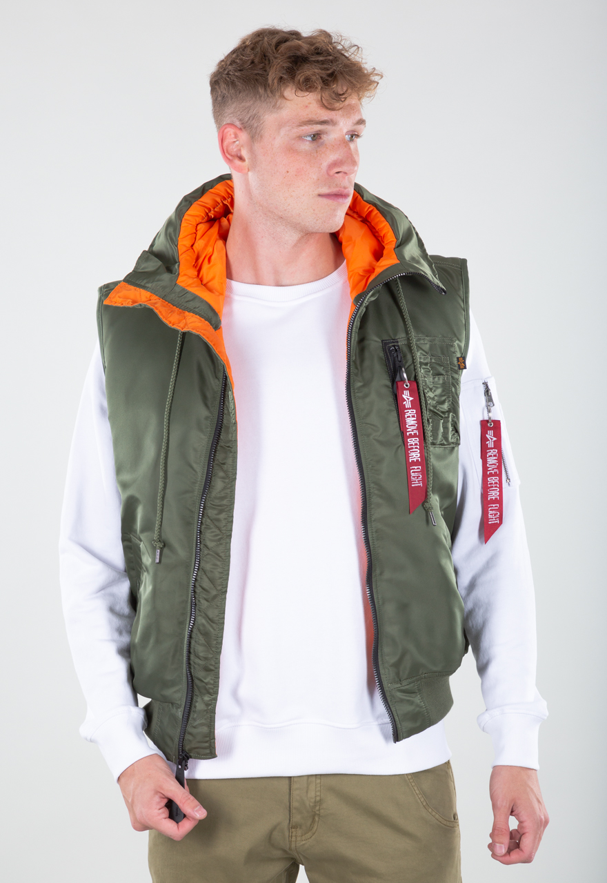 Hooded MA-1 Vest | ALPHA INDUSTRIES