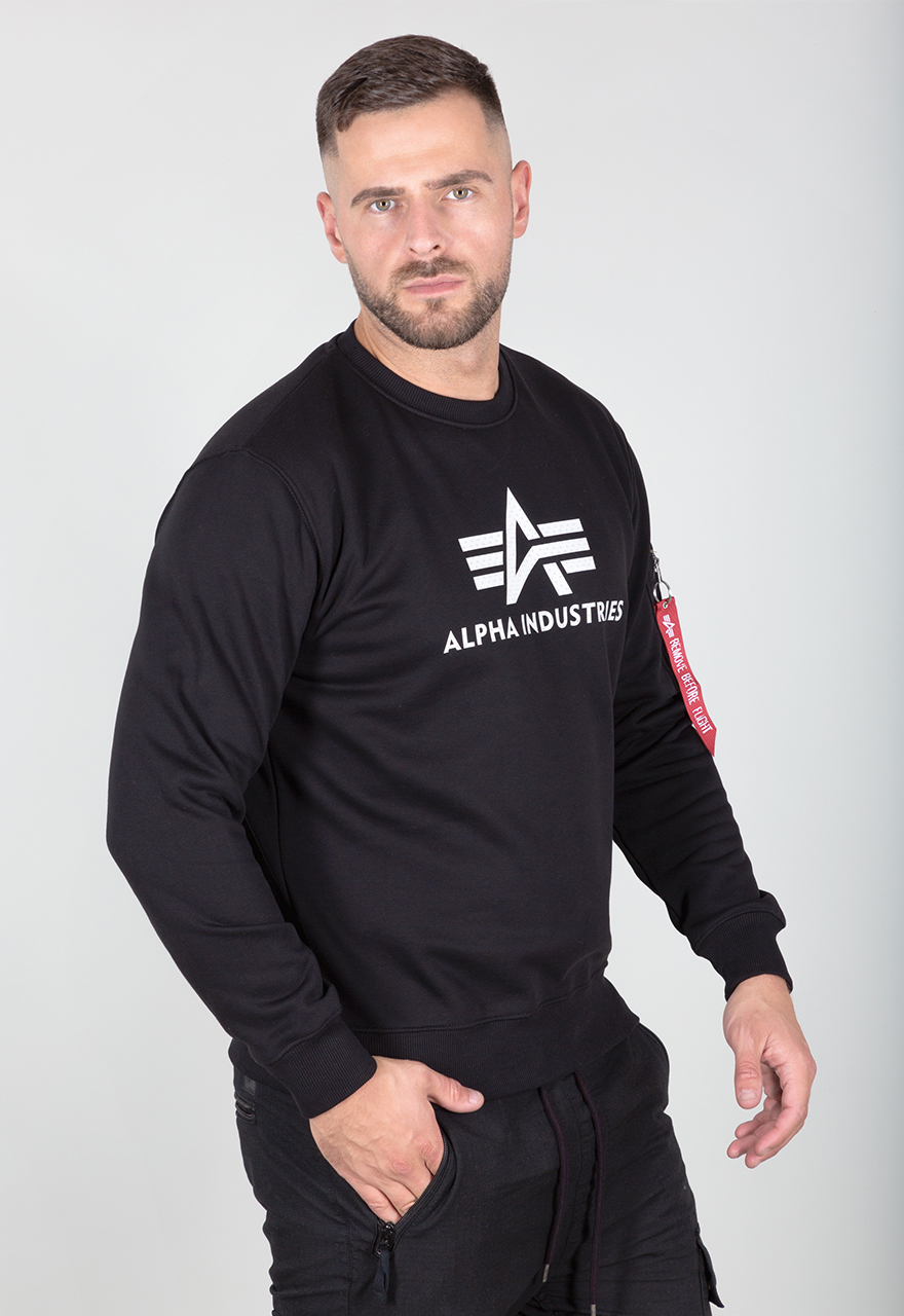 3D Logo Sweater II | Styles Headquarters | Industries European (Germany) Black | Alpha Basic Week Sale 